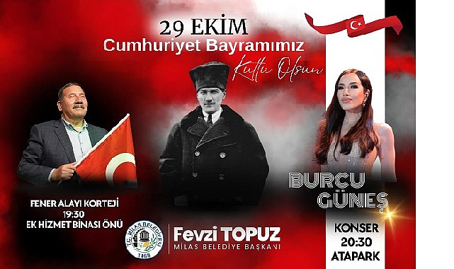 29 Ekim Cumhuriyet Bayramı Fener Alayı ve Burcu Güneş Konseriyle Kutlanacak