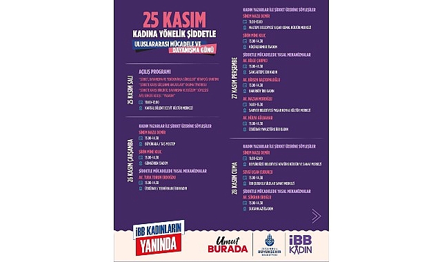İBB’den 25 Kasım İçin 242 Etkinlik: “Kadınların Yanındayız”