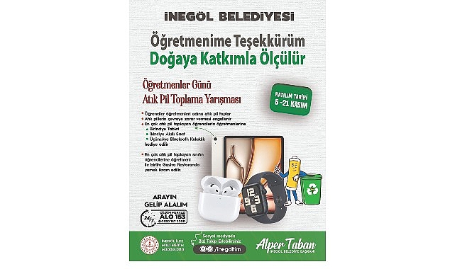 İnegöl Belediyesi’nden Öğretmenler Günü İçin Kampanya