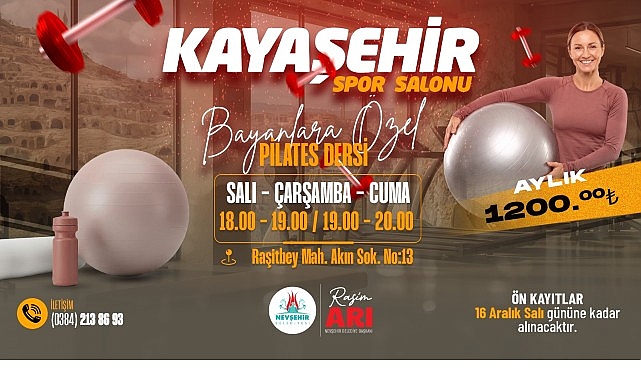 Nevşehir’de Bayanlara Özel Pilates ve Step Aerobik Kurs Kayıtları Başladı